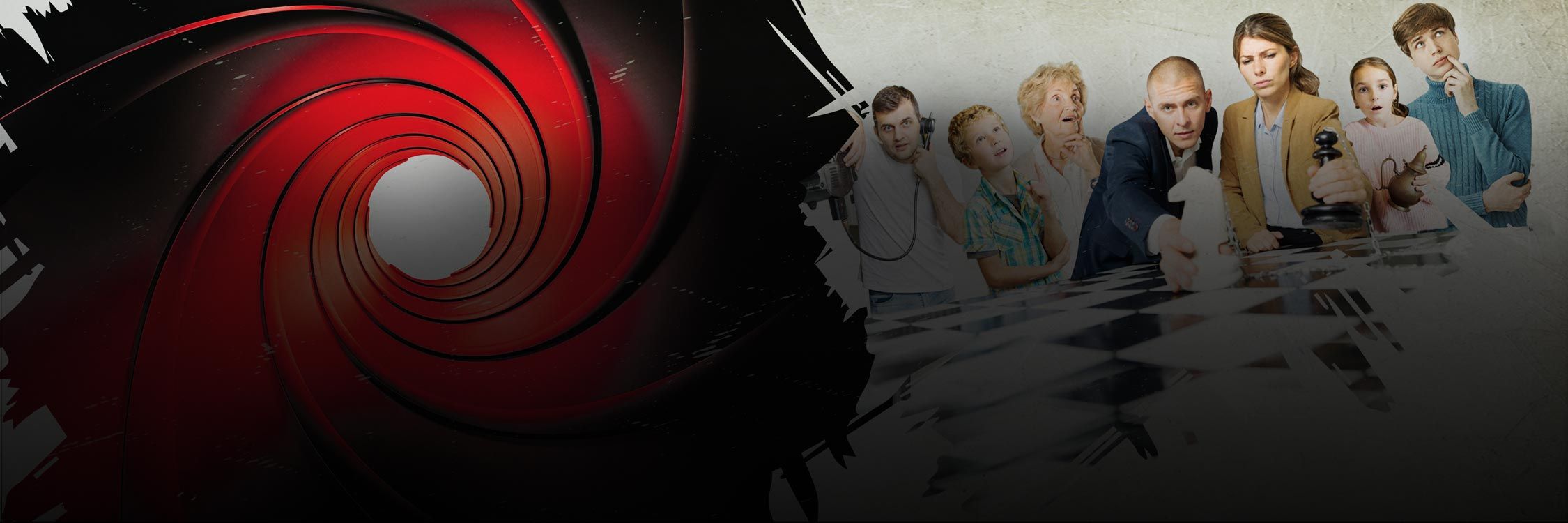 Diverse group of players solving puzzles in Special Agent escape room at All In Adventures.